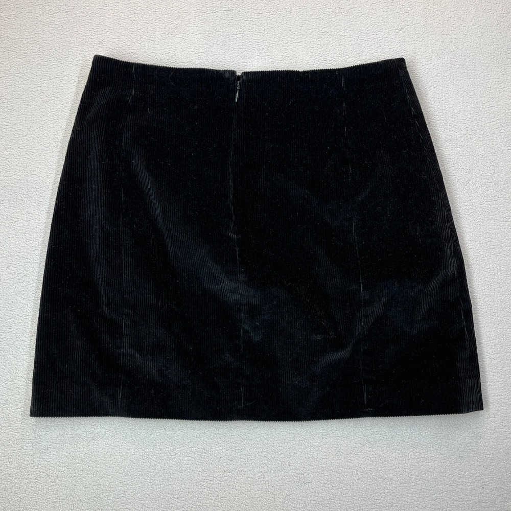 Sunday Best Black Corduroy Mini Skirt A-Line High Waisted Size 6 Y2K - Picture 3 of 9